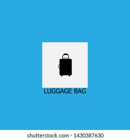 luggage bag icon sign signifier vector