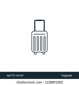 luggage bag icon tourism symbol vector logo template eps10 ui web element