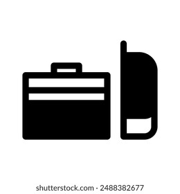 Luggage Bag Icon Vector Symbol Design Illustration
