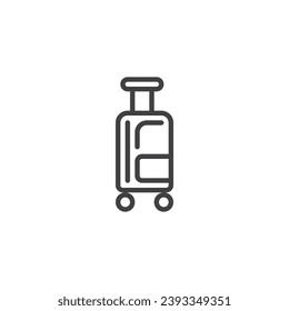 Luggage bag line icon. linear style sign for mobile concept and web design. Travel bag outline vector icon. Baggage symbol, logo illustration. Vector graphics