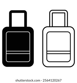 Luggage bag line icons . travel trip suitcase line icon set for travel or holiday concept eps 10.