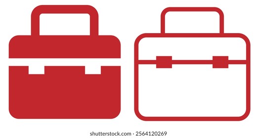 Luggage bag line icons . travel trip suitcase line icon set for travel or holiday concept eps 10.