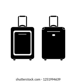 Luggage, bag, suitcase travel vector icon set