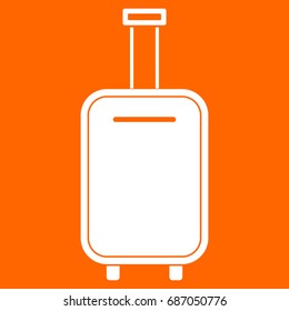 Luggage bag white icon .