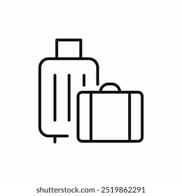 luggage baggage icon sign vector