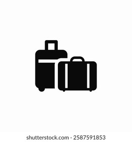 luggage baggage icon sign vector