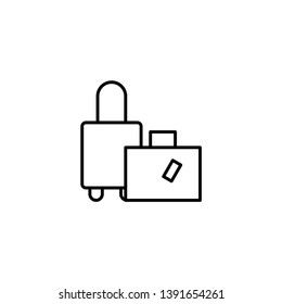 luggage, baggage icon vector illustration