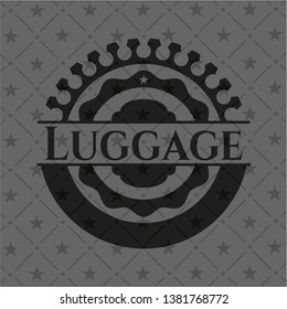 Luggage black badge. Vector Illustration. Detailed.
