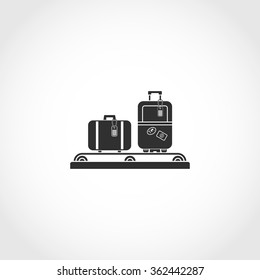 Luggage Carousel Web Icon. Airport Navigation Sign