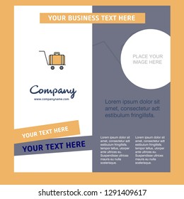 Luggage cart Company Brochure Template. Vector Busienss Template