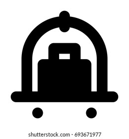 Luggage Cart with luggage icon