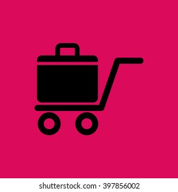 Luggage Cart Icon. Eps-10.
