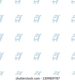 luggage cart icon pattern seamless white background. Editable line luggage cart icon. luggage cart icon pattern for web and mobile.