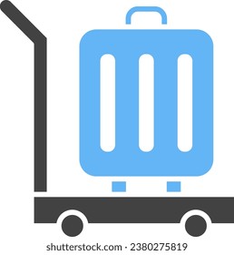 Luggage Cart icon vector image. Suitable for mobile application web application and print media.