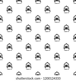 Luggage cart pattern vector seamless repeating for any web design