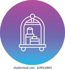 Luggage Cart vector icon. Can be used for printing, mobile and web applications.