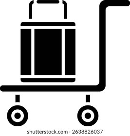 Luggage Cart vector icon. Can be used for printing, mobile and web applications.