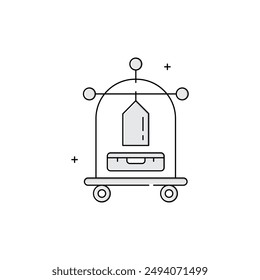 Gepäck Warenkorb Vektorgrafik Icon Design