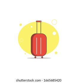 Luggage colorful flat vector icon