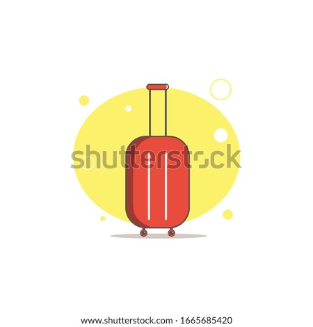 Luggage colorful flat vector icon
