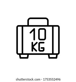 Luggage concept line icon. Simple element illustration. Luggage concept outline symbol design from Bag set. Can be used for web and mobile