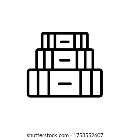 Luggage concept line icon. Simple element illustration. Luggage concept outline symbol design from Bag set. Can be used for web and mobile