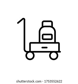 Luggage concept line icon. Simple element illustration. Luggage concept outline symbol design from Bag set. Can be used for web and mobile