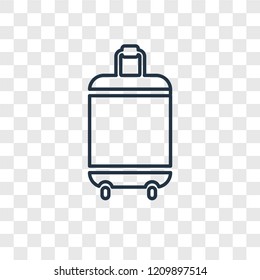 Luggage concept vector linear icon isolated on transparent background, Luggage concept transparency concept in outline style