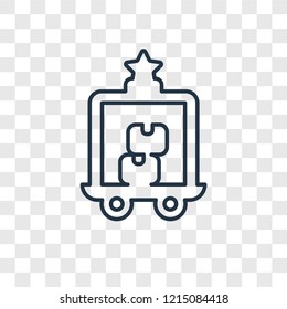 Luggage concept vector linear icon isolated on transparent background, Luggage concept transparency concept in outline style
