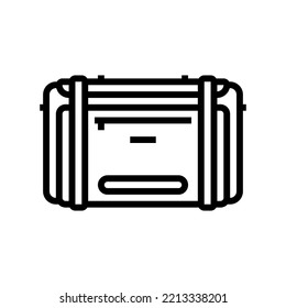 luggage drypack motorcycle accessory line icon vector. luggage drypack motorcycle accessory sign. isolated contour symbol black illustration