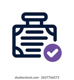 luggage duotone icon. Sleek and modern vector icon for websites, mobile apps, marketing materials, and corporate design. Fully scalable and ready to use.