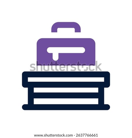 luggage duotone icon. Sleek and modern vector icon for websites, mobile apps, marketing materials, and corporate design. Fully scalable and ready to use.