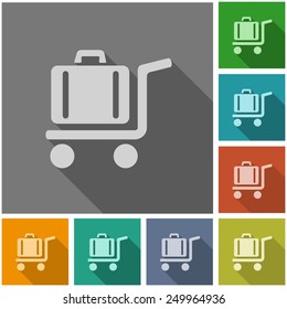 Luggage flat icon