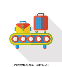 luggage flat icon 