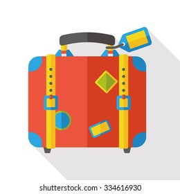 luggage flat icon 