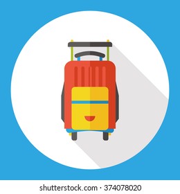 luggage flat icon 