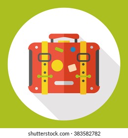 luggage flat icon 