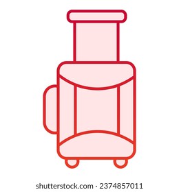 Icono plano de equipaje. Iconos rojos en maleta de estilo plano. Diseño de degradado de equipaje, diseñado para web y aplicación. Eps 10