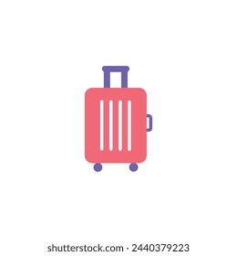 Icono plano del equipaje. Arte vectorial.