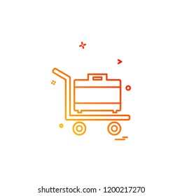 Luggage icon design vector
