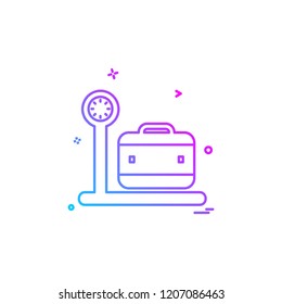 Luggage icon design vector - Shutterstock ID 1207086463