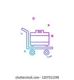 Luggage icon design vector