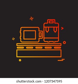 Luggage icon design vector