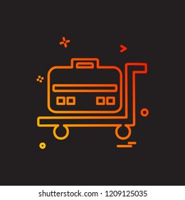 Luggage icon design vector