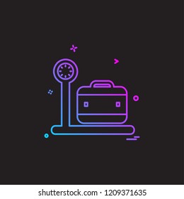 Luggage icon design vector