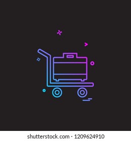 Luggage icon design vector