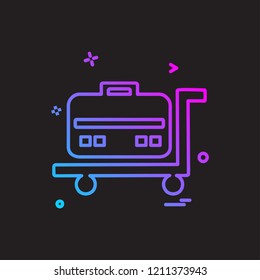 Luggage icon design vector