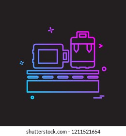 Luggage icon design vector