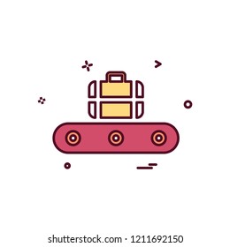 Luggage icon design vector