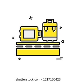 Luggage icon design vector